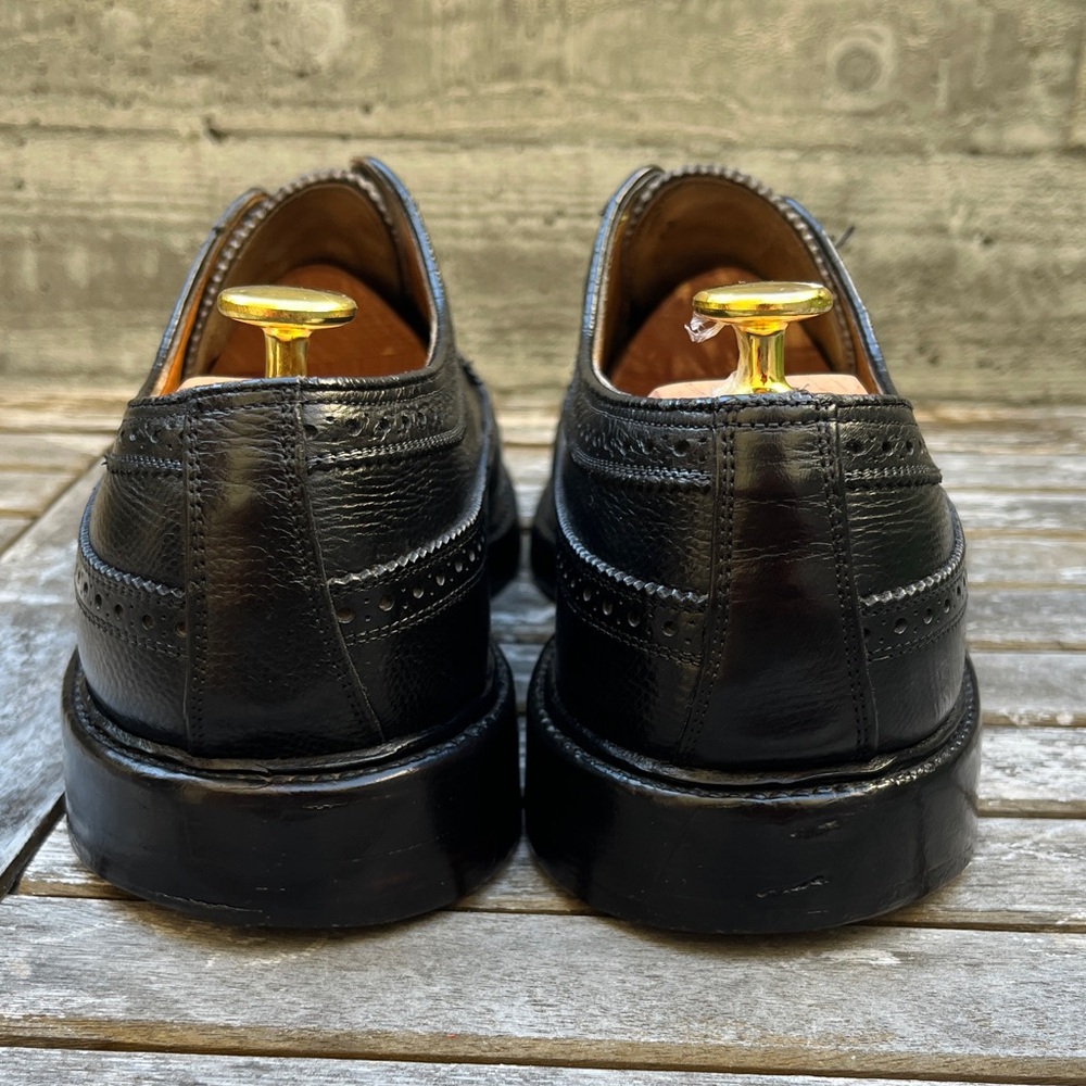 Florsheim Imperial Longwing Black Pebble-Grain Leather Oxford Shoes - Picture 4 of 13